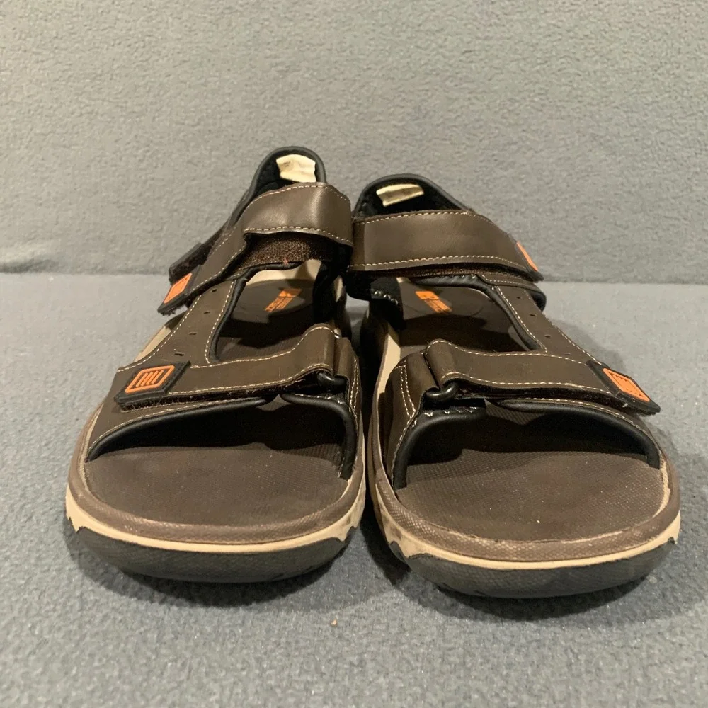 Rugged Outback Mens Brown Adjustable Strap Sandals Size 9‎ Casual
